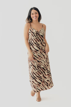 Crescent Kira Abstract Print Slip Dress