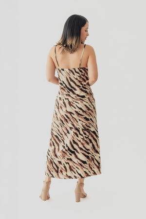Crescent Kira Abstract Print Slip Dress