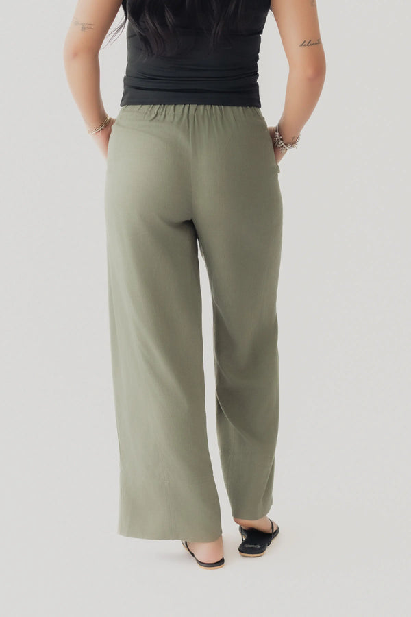 Dex Wide Leg Linen Pant